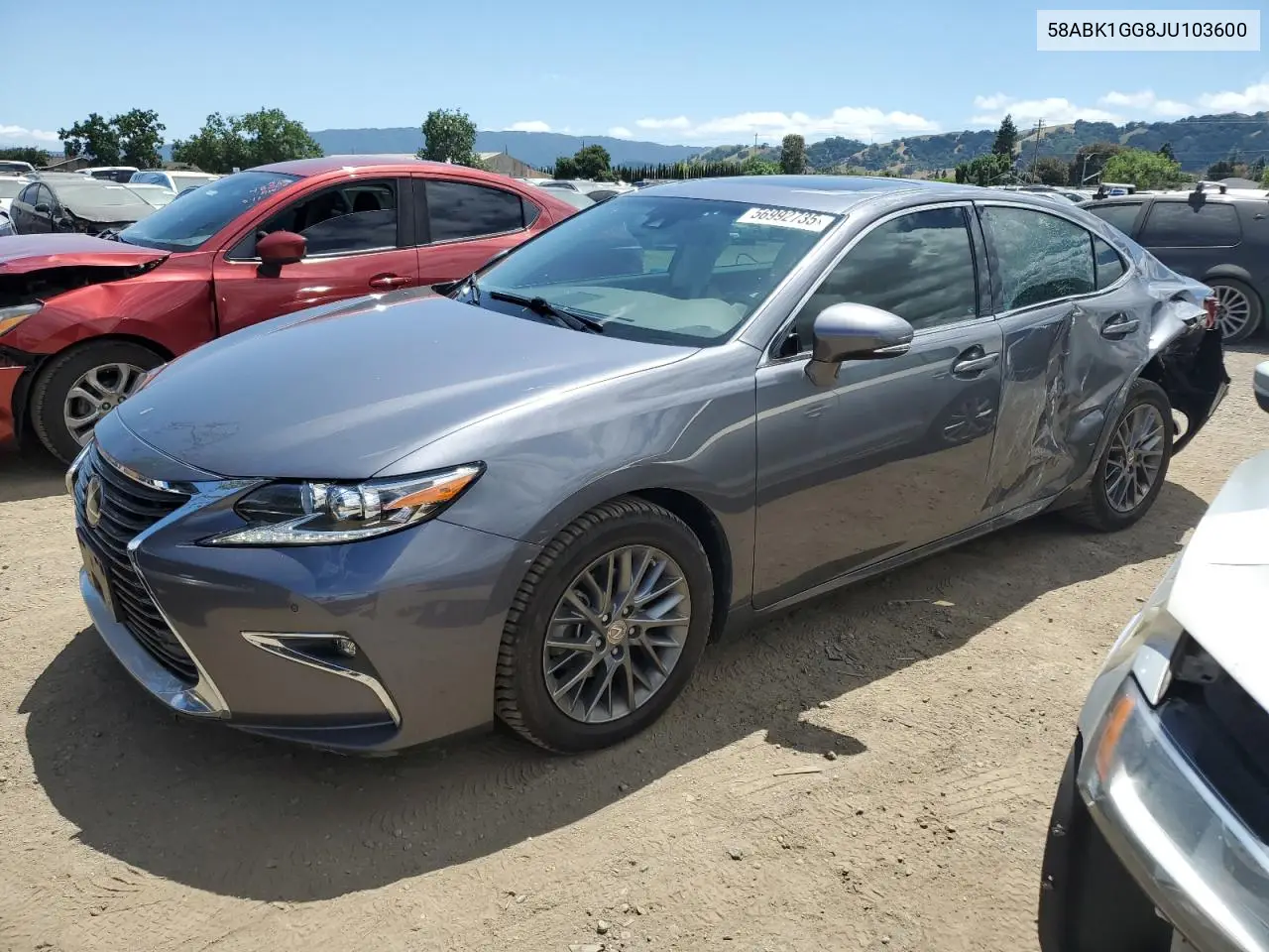 2018 Lexus Es 350 VIN: 58ABK1GG8JU103600 Lot: 56992735