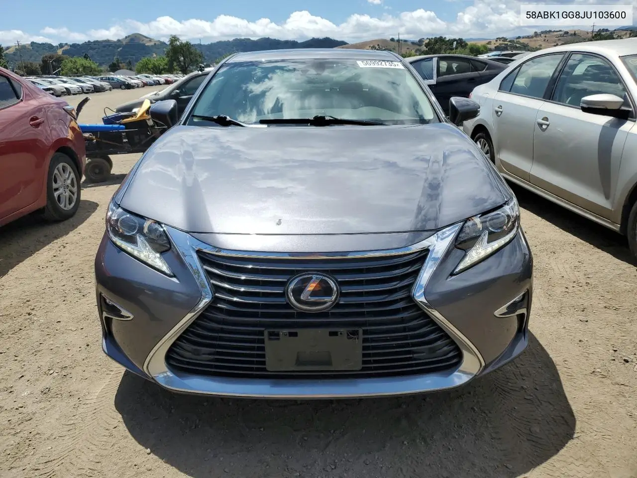 2018 Lexus Es 350 VIN: 58ABK1GG8JU103600 Lot: 56992735