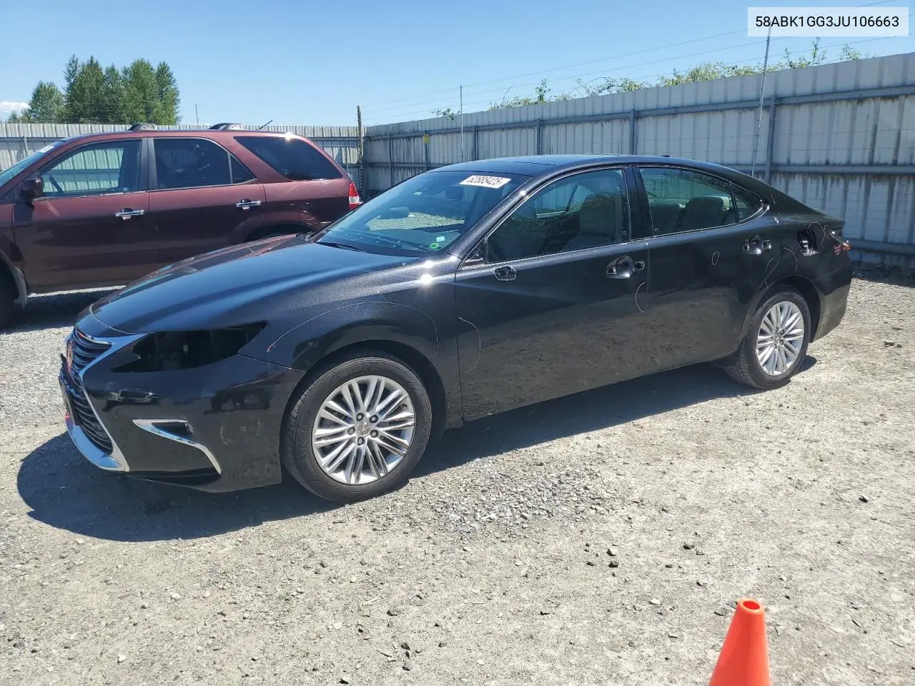 2018 Lexus Es 350 VIN: 58ABK1GG3JU106663 Lot: 62885425