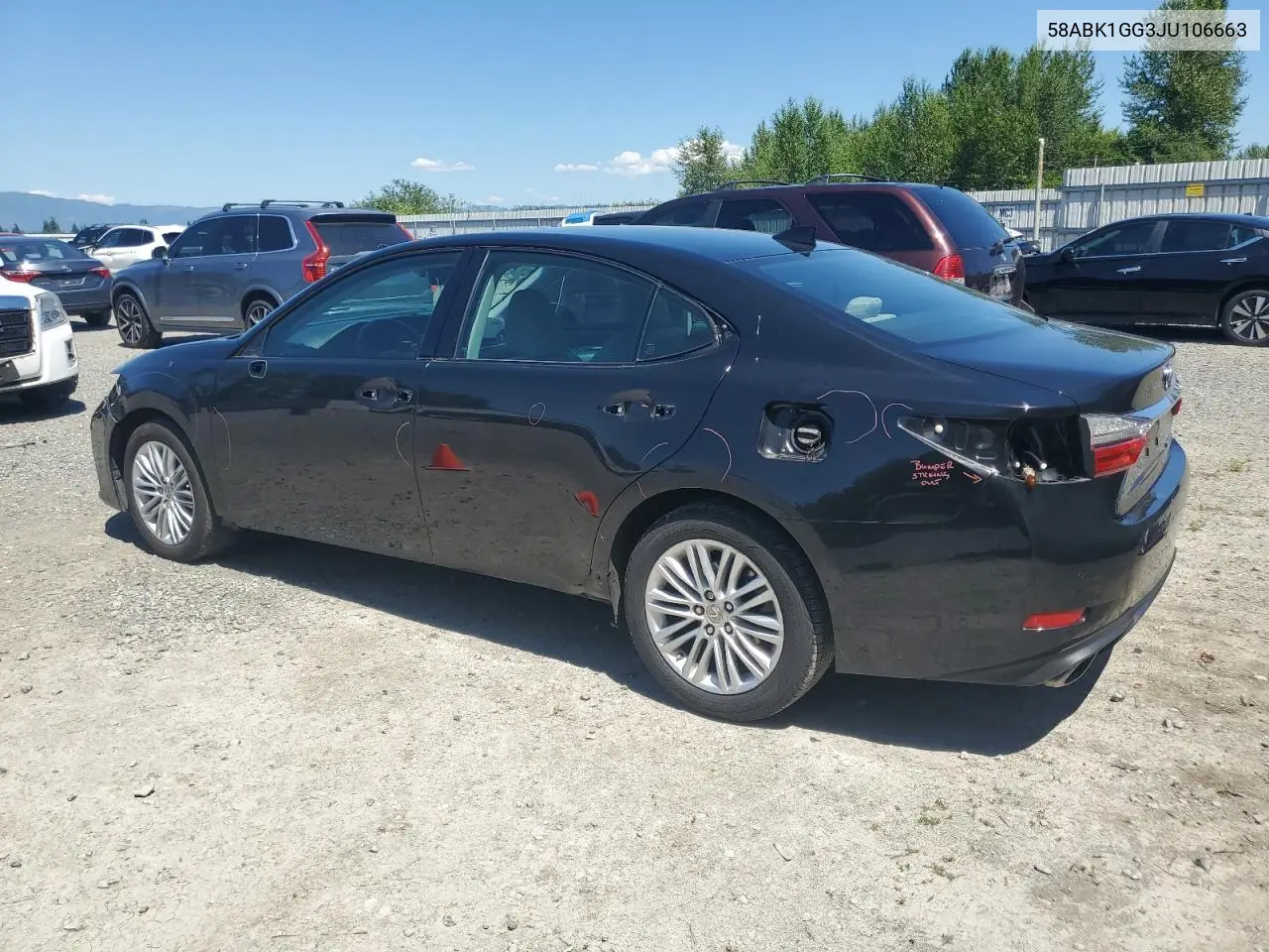 2018 Lexus Es 350 VIN: 58ABK1GG3JU106663 Lot: 62885425