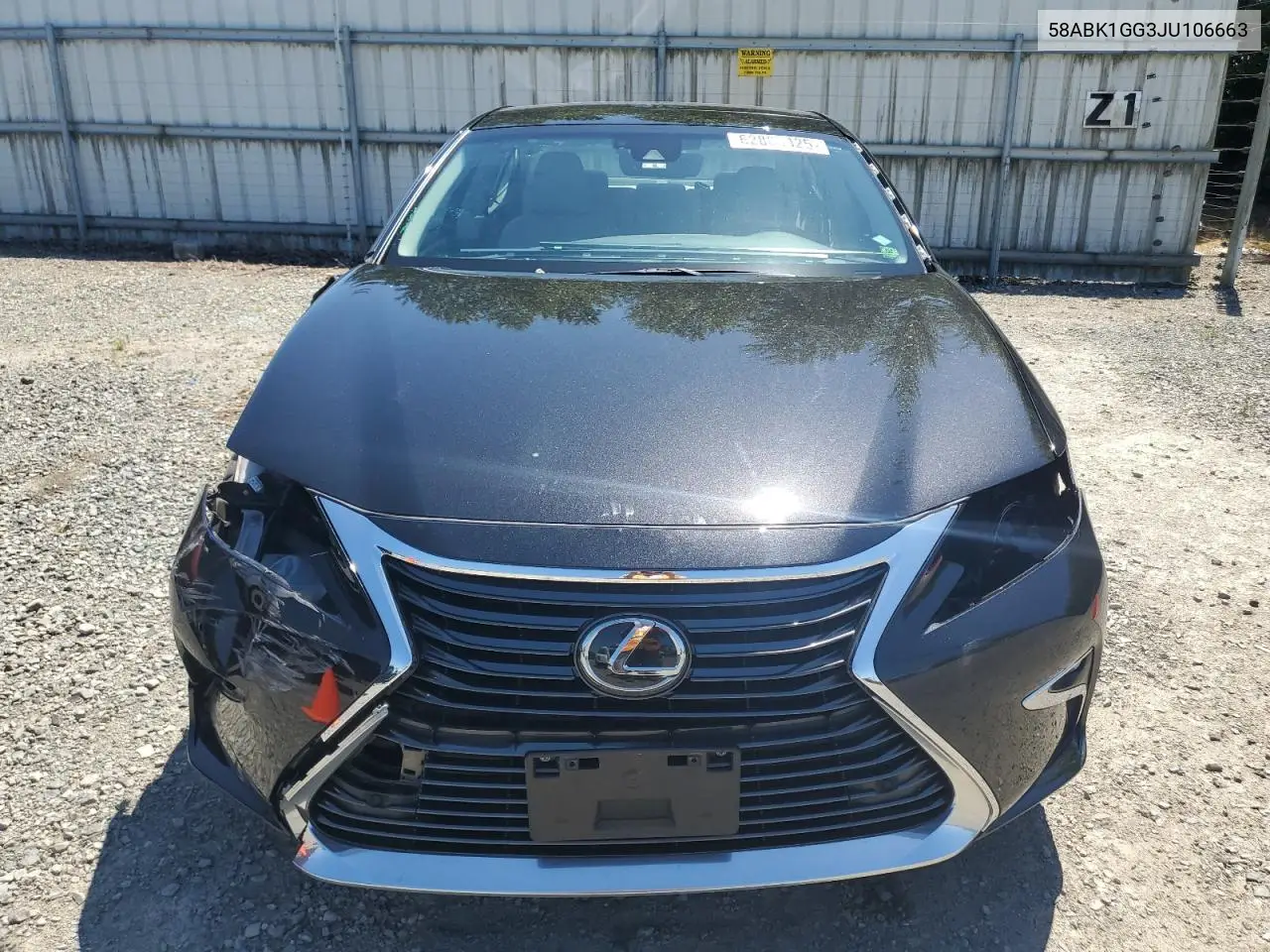 2018 Lexus Es 350 VIN: 58ABK1GG3JU106663 Lot: 62885425