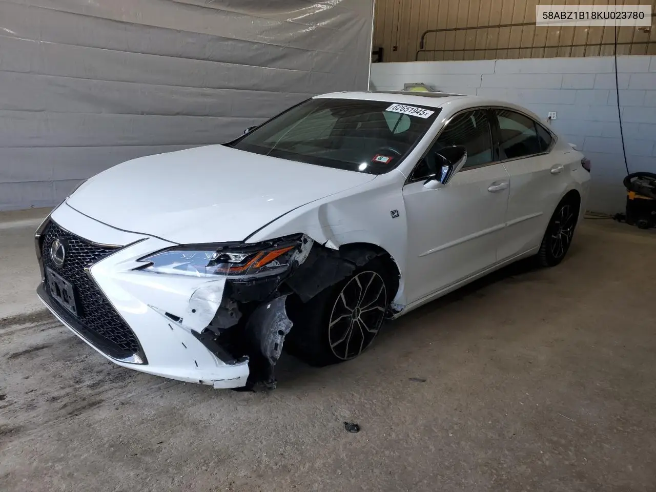 2019 Lexus Es 350 VIN: 58ABZ1B18KU023780 Lot: 62651945