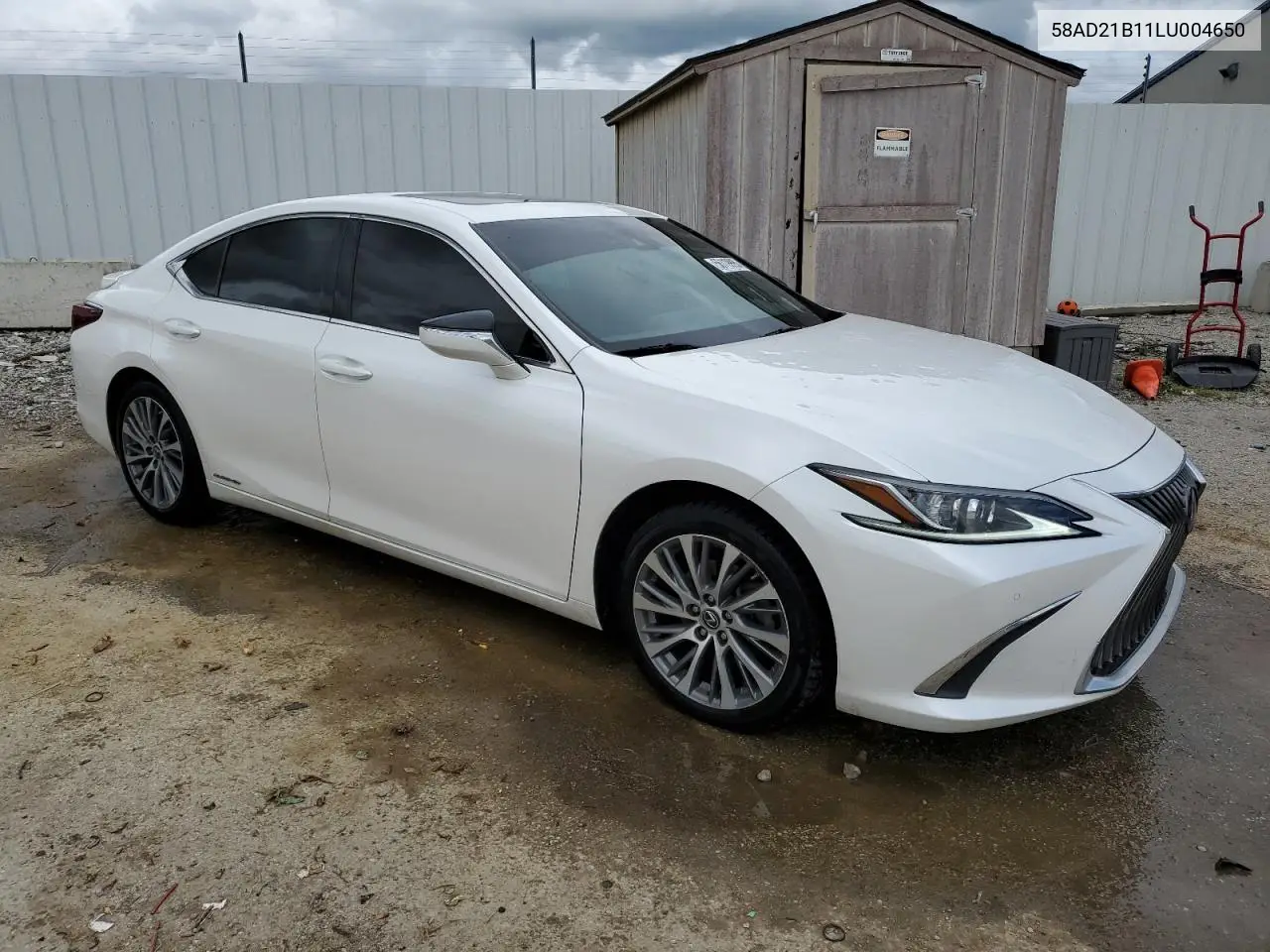 2020 Lexus Es 300H VIN: 58AD21B11LU004650 Lot: 56119995