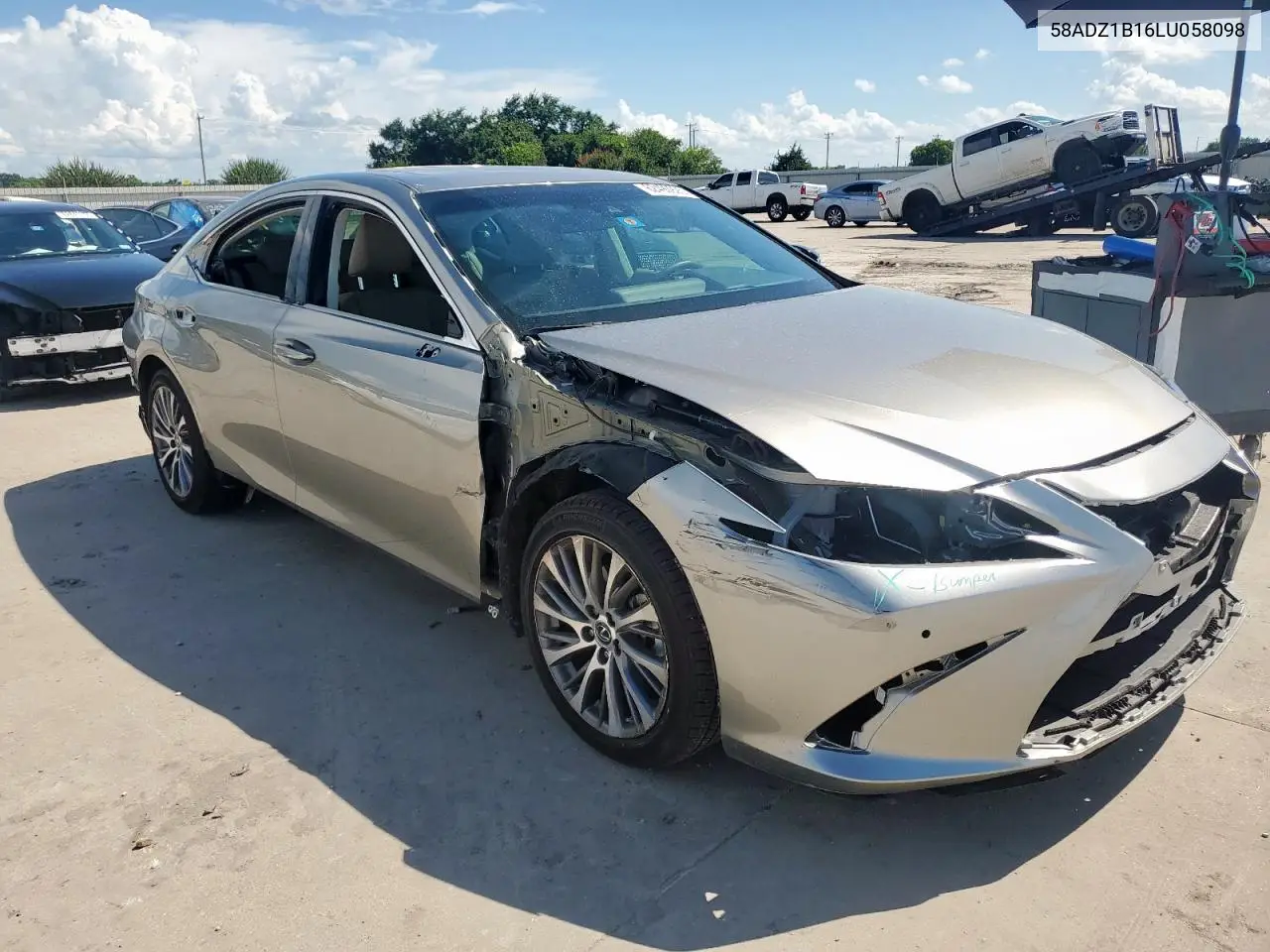 2020 Lexus Es 350 VIN: 58ADZ1B16LU058098 Lot: 62490925