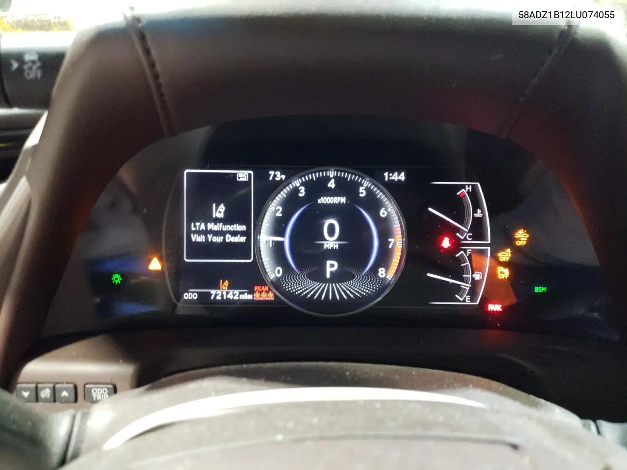 2020 Lexus Es 350 VIN: 58ADZ1B12LU074055 Lot: 62514855