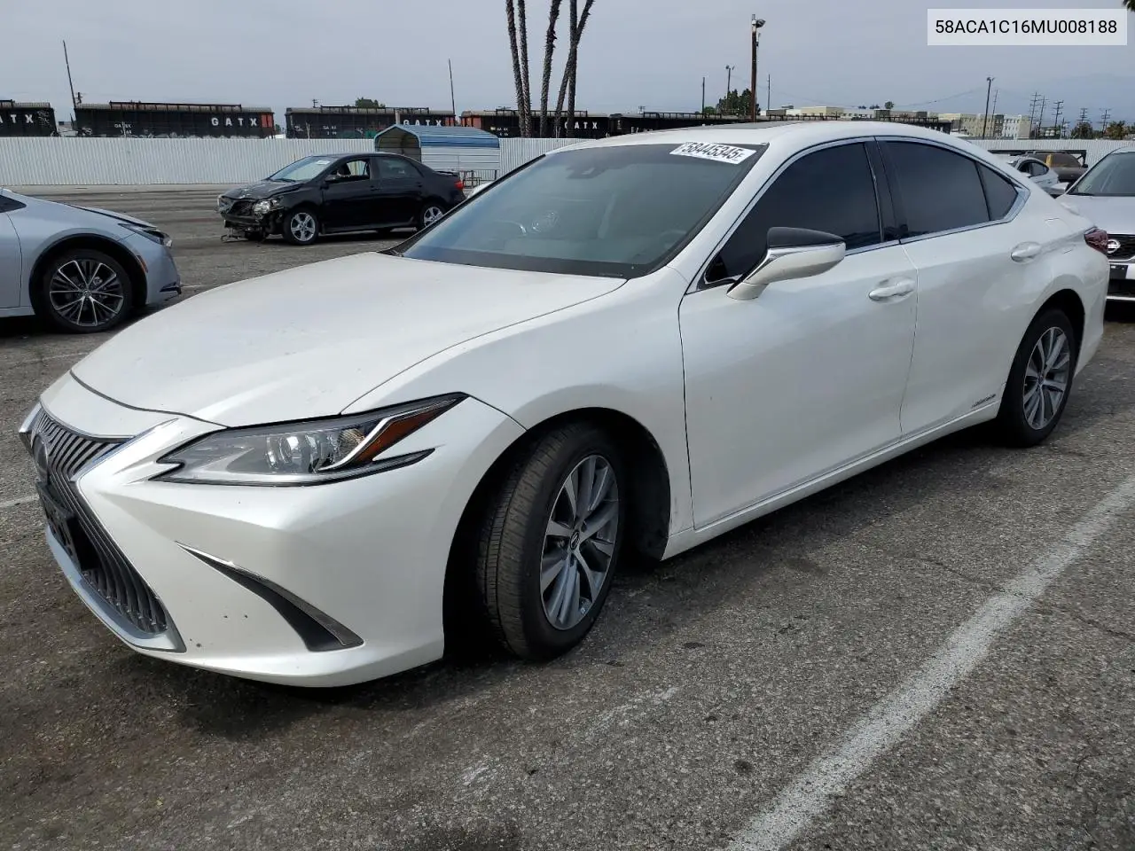 2021 Lexus Es 300H Base VIN: 58ACA1C16MU008188 Lot: 58445345