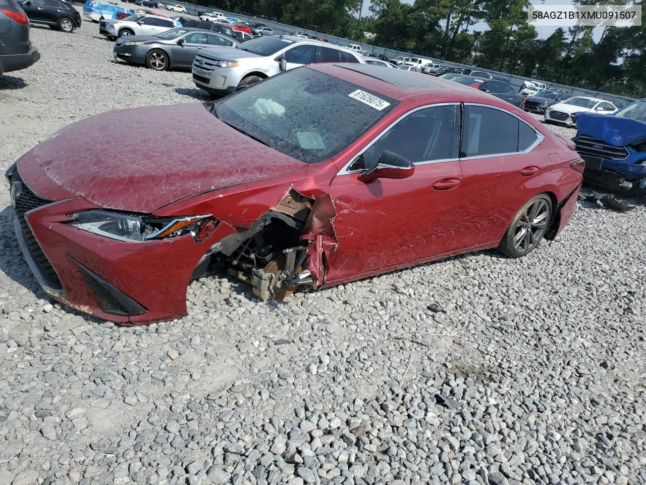 2021 Lexus Es 350 Base VIN: 58AGZ1B1XMU091507 Lot: 61626075