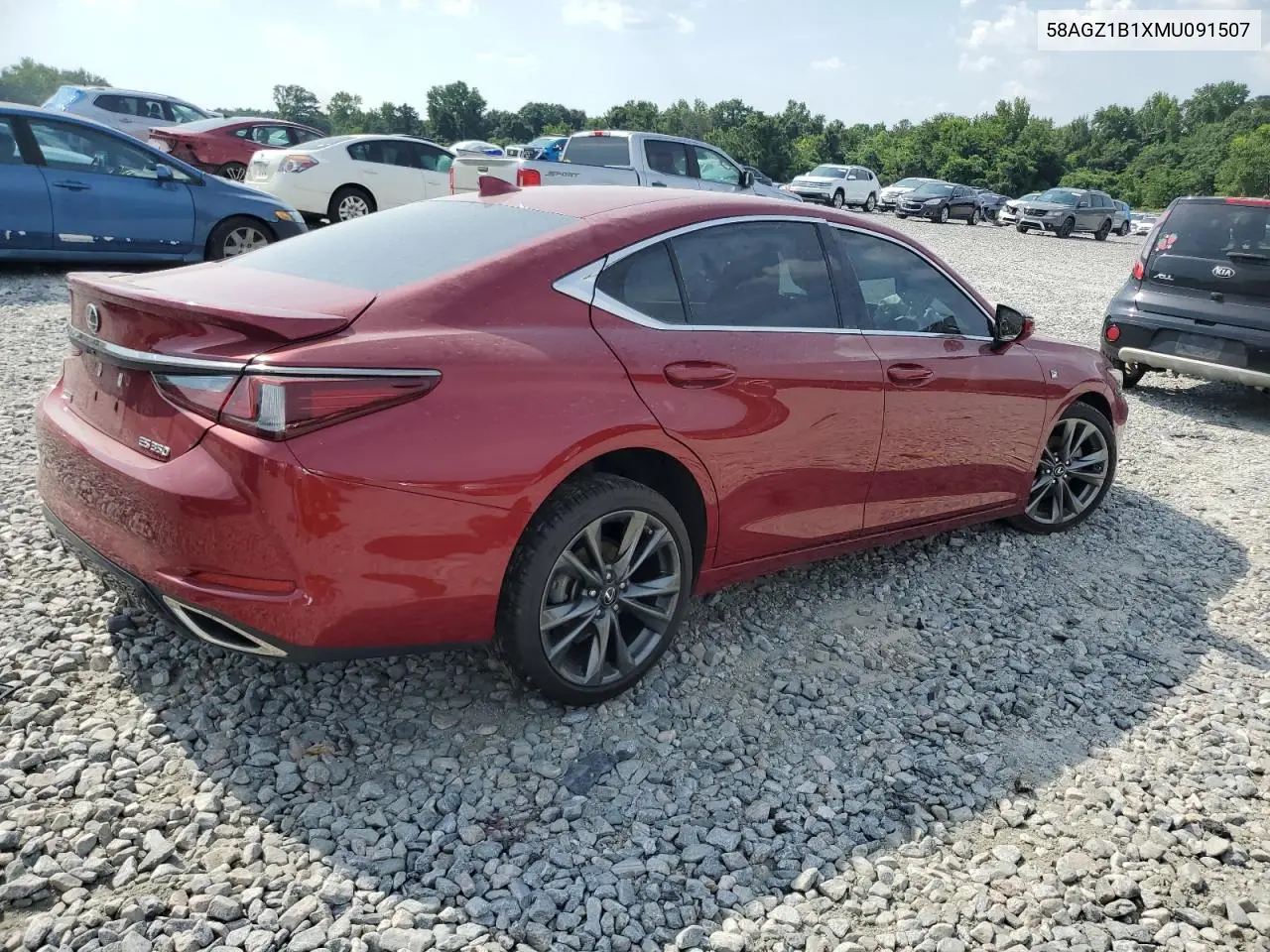 2021 Lexus Es 350 Base VIN: 58AGZ1B1XMU091507 Lot: 61626075