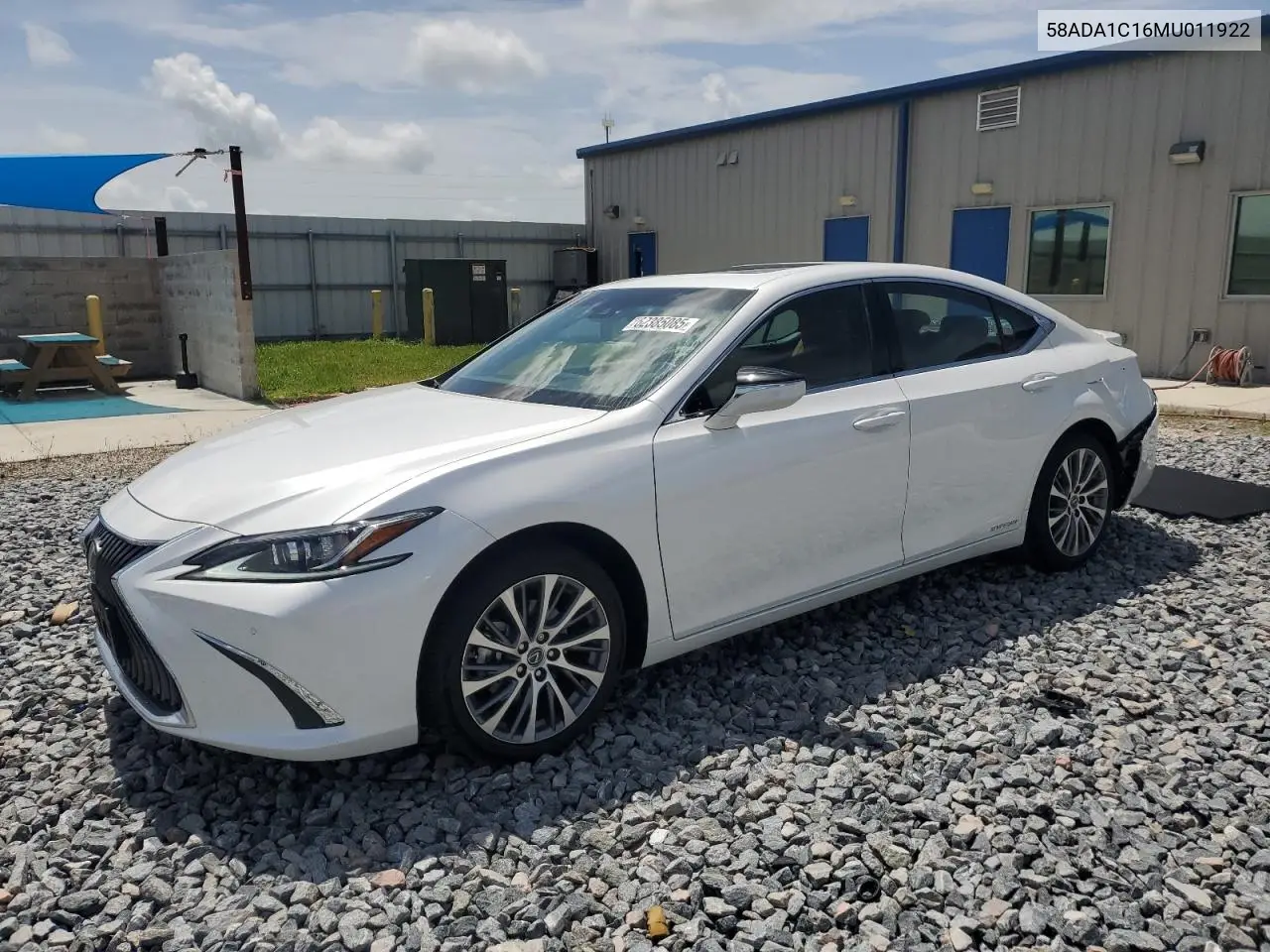 2021 Lexus Es 300H VIN: 58ADA1C16MU011922 Lot: 62385085