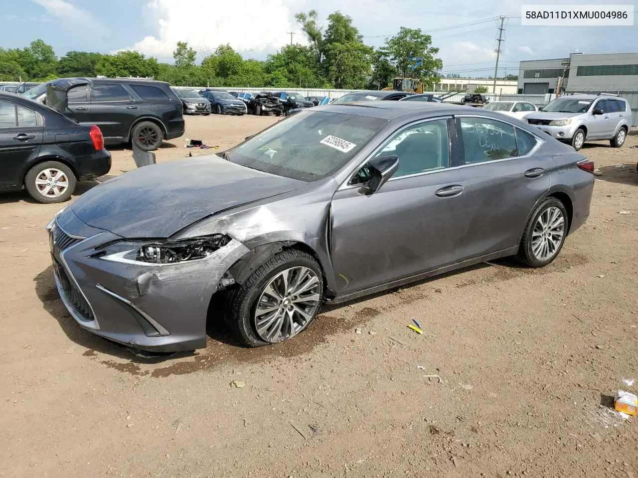 2021 Lexus Es 250 Base VIN: 58AD11D1XMU004986 Lot: 62398845