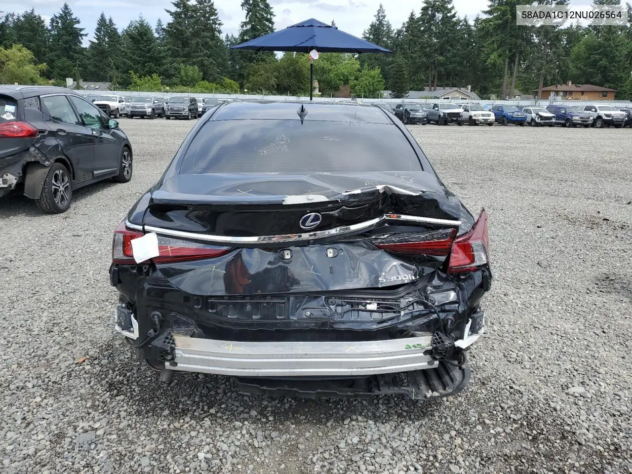 2022 Lexus Es 300H Base VIN: 58ADA1C12NU026564 Lot: 61644795