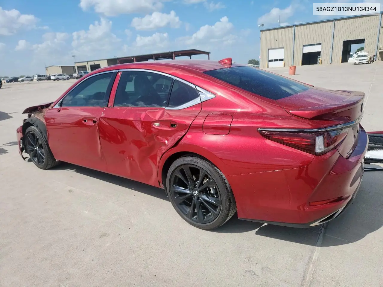 2022 Lexus Es 350 Base VIN: 58AGZ1B13NU134344 Lot: 62925365
