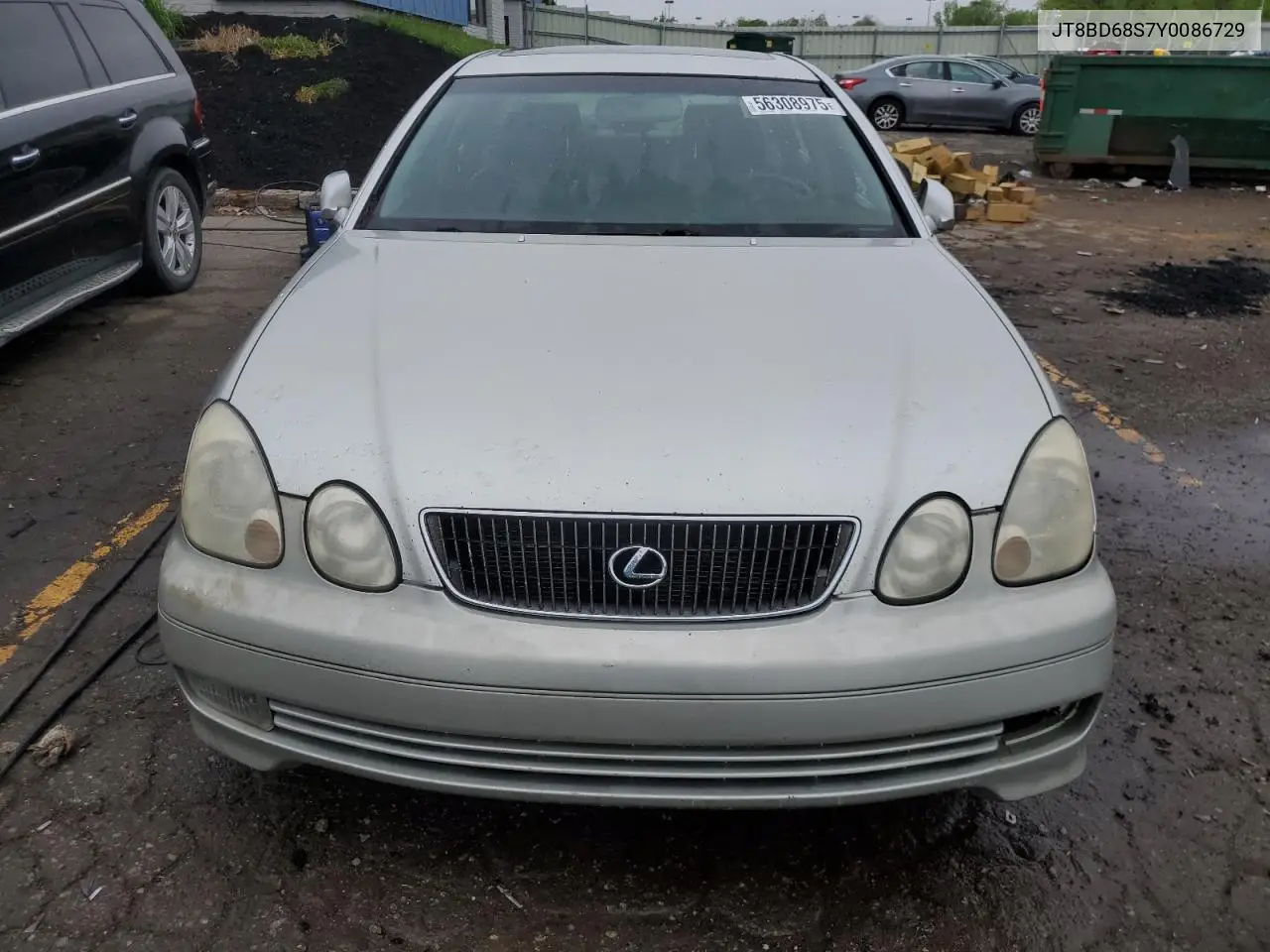 2000 Lexus Gs 300 VIN: JT8BD68S7Y0086729 Lot: 56308975