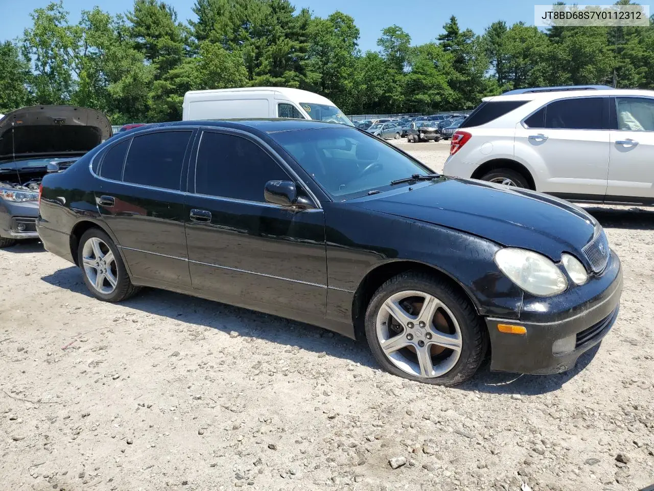 2000 Lexus Gs 300 VIN: JT8BD68S7Y0112312 Lot: 57747935