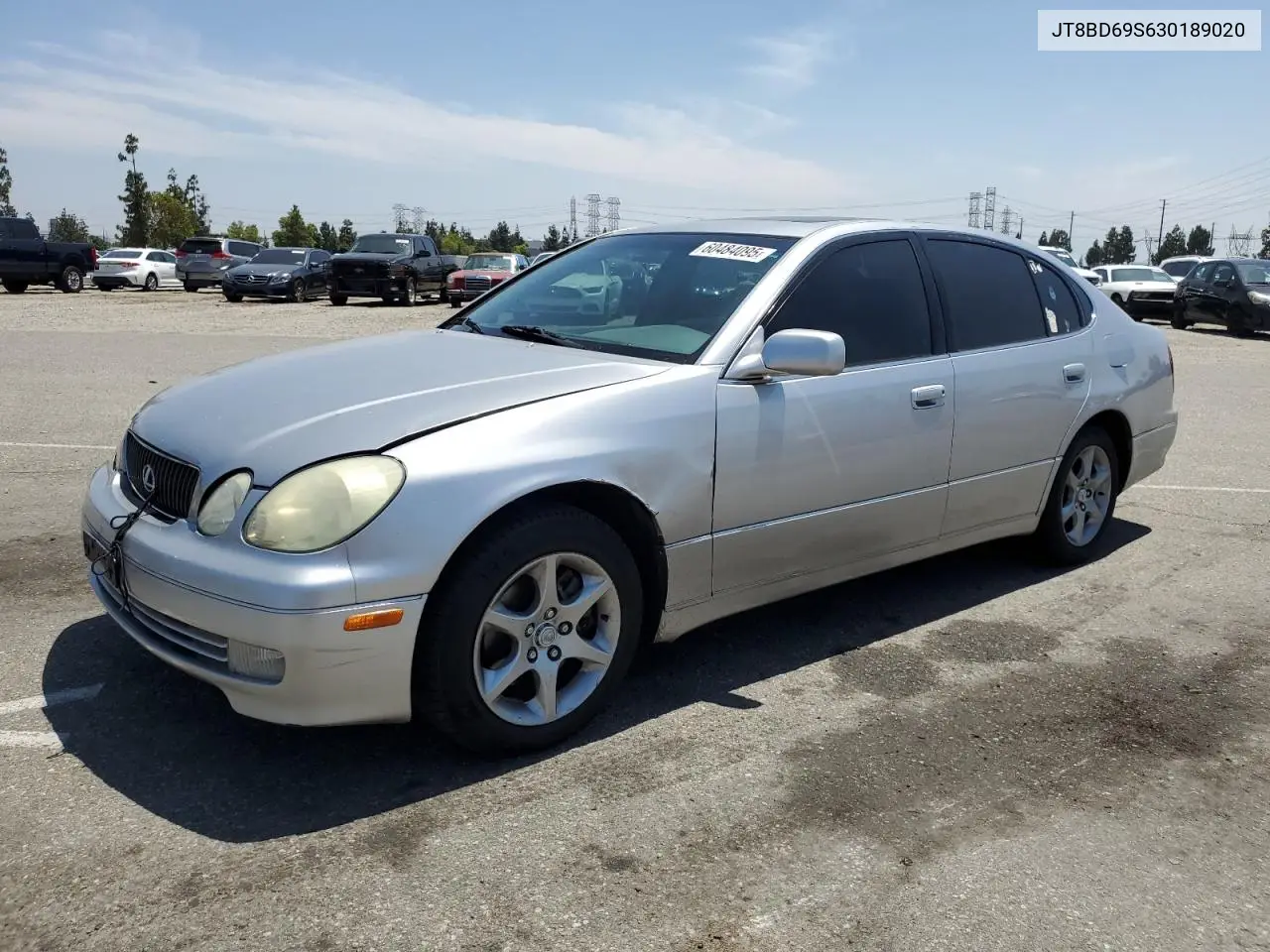 2003 Lexus Gs 300 VIN: JT8BD69S630189020 Lot: 60484095