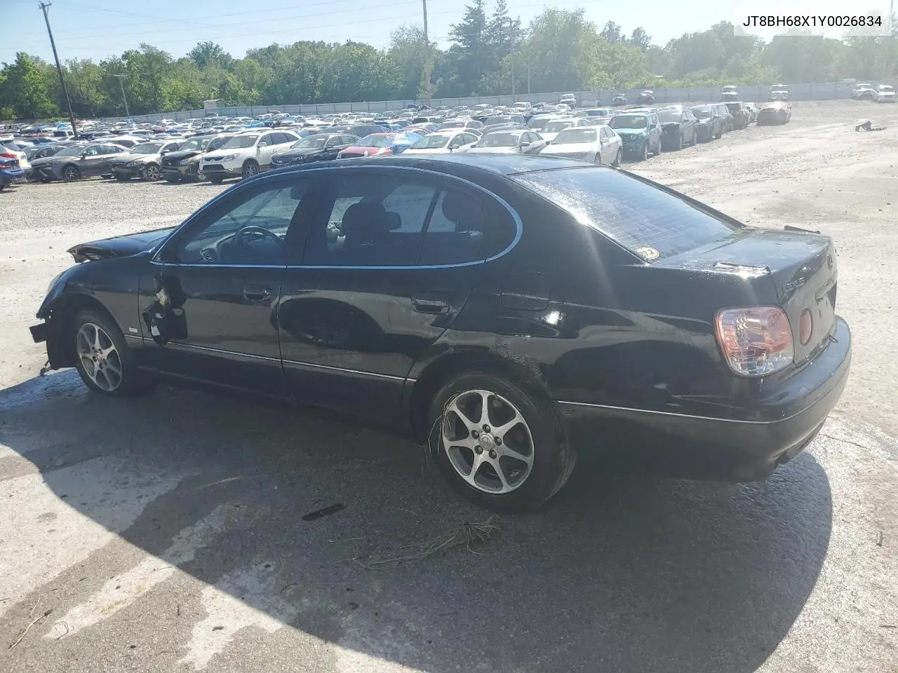 2000 Lexus Gs 400 VIN: JT8BH68X1Y0026834 Lot: 56291765