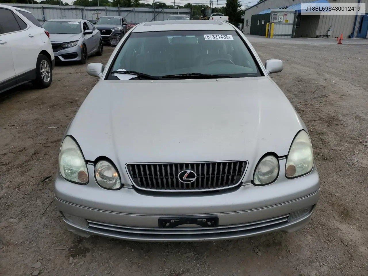 2003 Lexus Gs 430 VIN: JT8BL69S430012419 Lot: 57321435