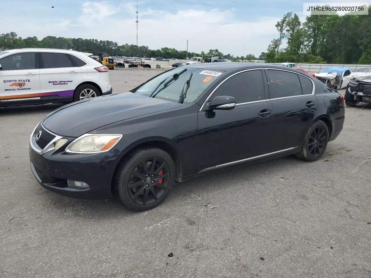 2008 Lexus Gs 350 VIN: JTHCE96S280020756 Lot: 54480255