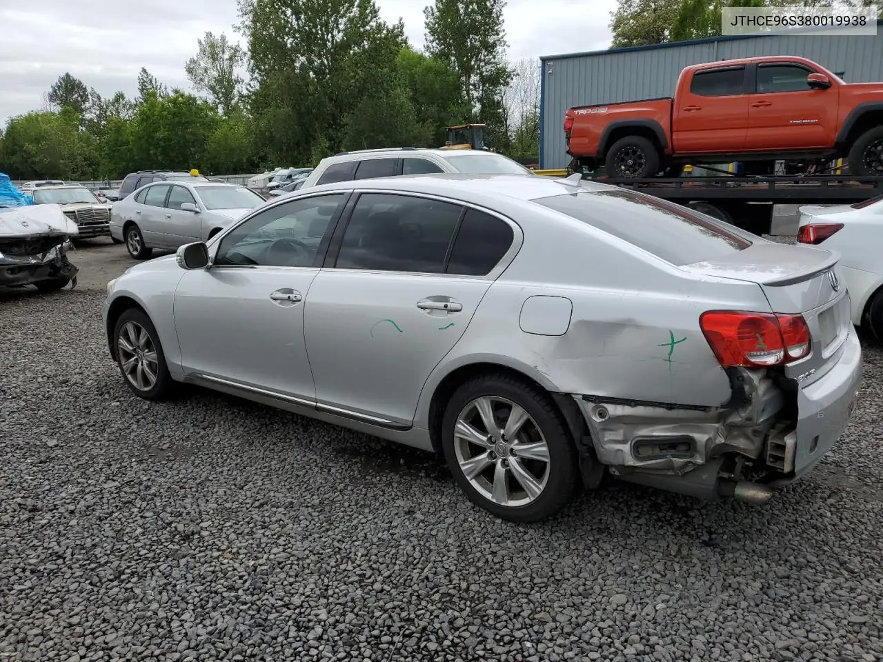 2008 Lexus Gs 350 VIN: JTHCE96S380019938 Lot: 56530735