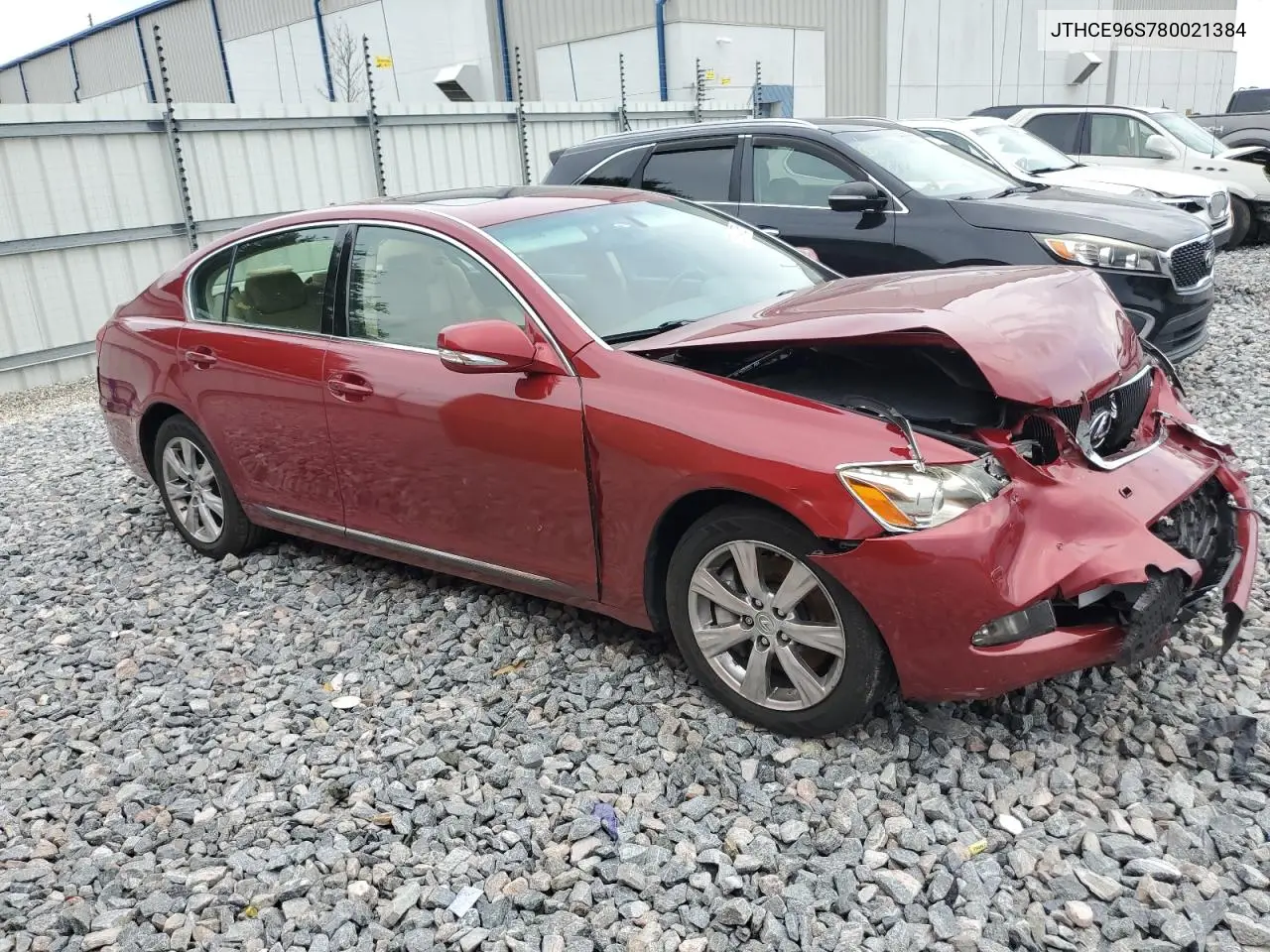 2008 Lexus Gs 350 VIN: JTHCE96S780021384 Lot: 58914735