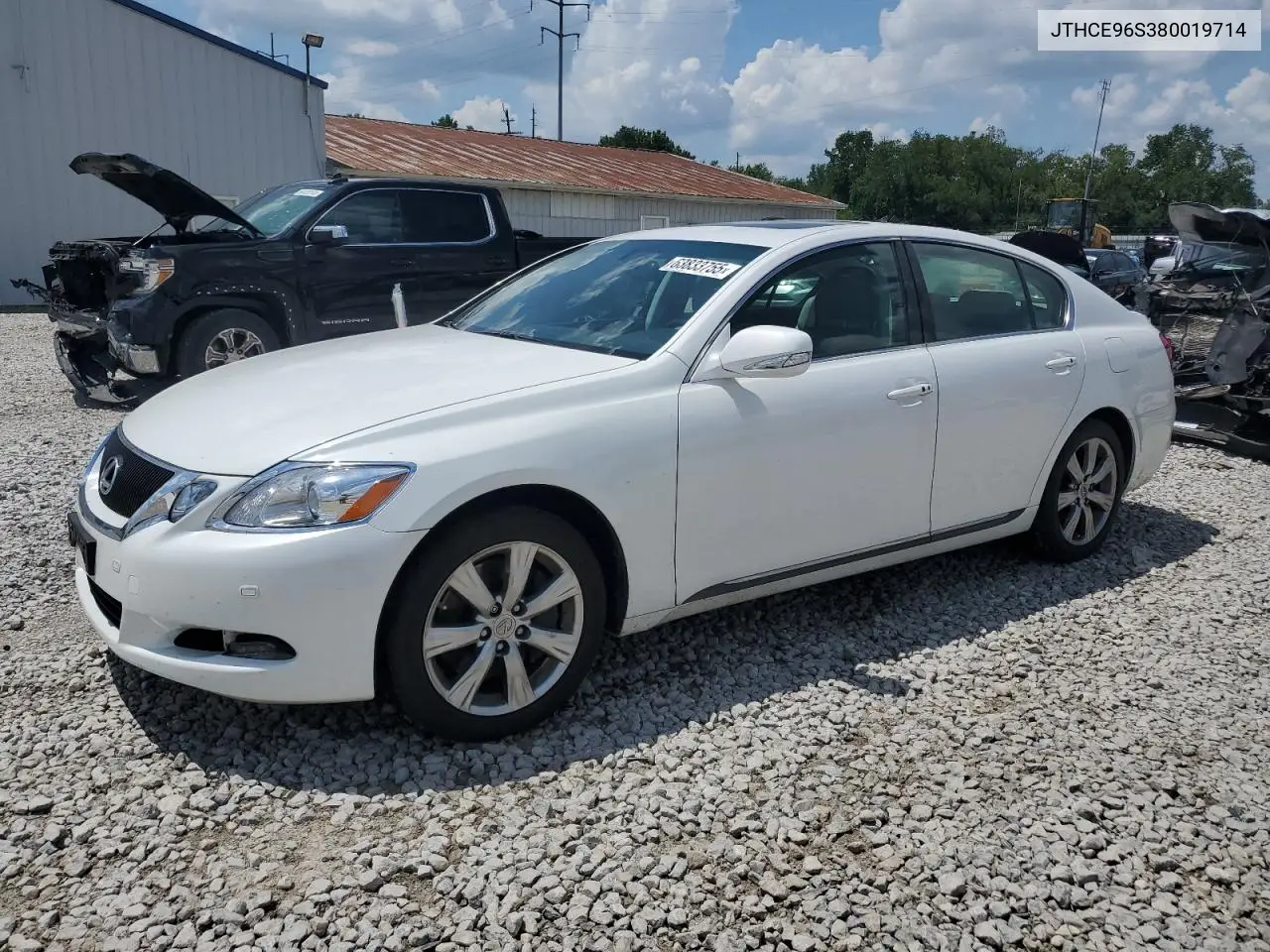 2008 Lexus Gs 350 VIN: JTHCE96S380019714 Lot: 63833755