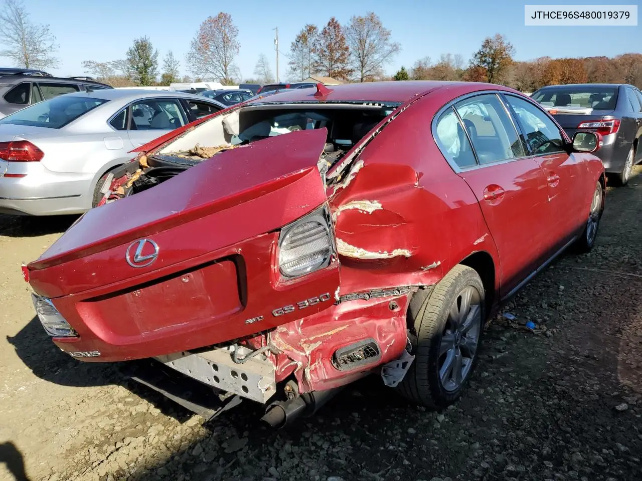 2008 Lexus Gs 350 VIN: JTHCE96S480019379 Lot: 65413062