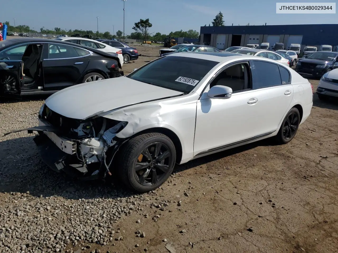 2011 Lexus Gs 350 VIN: JTHCE1KS4B0029344 Lot: 62192875