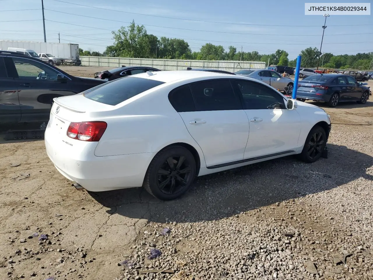 2011 Lexus Gs 350 VIN: JTHCE1KS4B0029344 Lot: 62192875