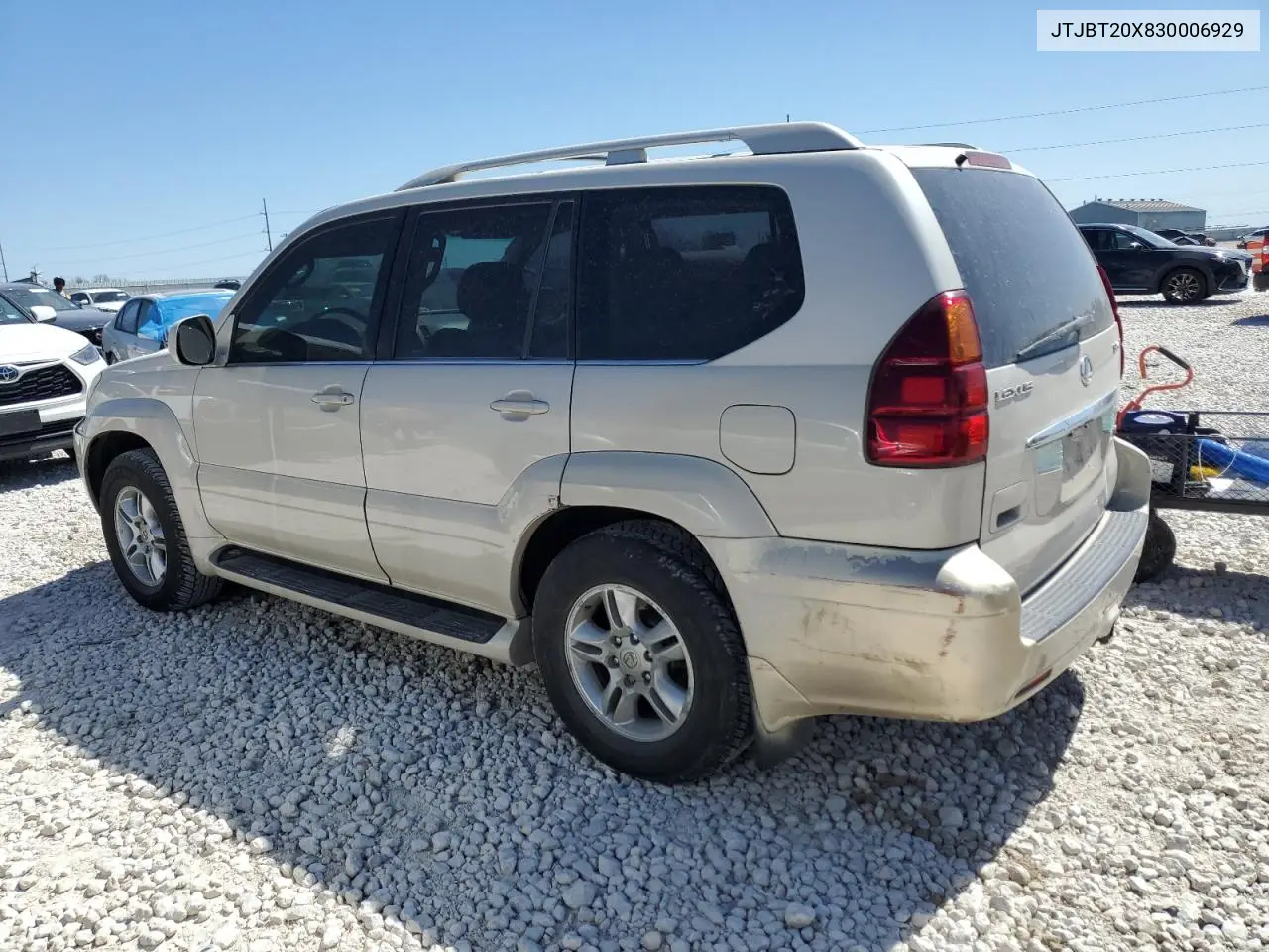 2003 Lexus Gx 470 VIN: JTJBT20X830006929 Lot: 47340915