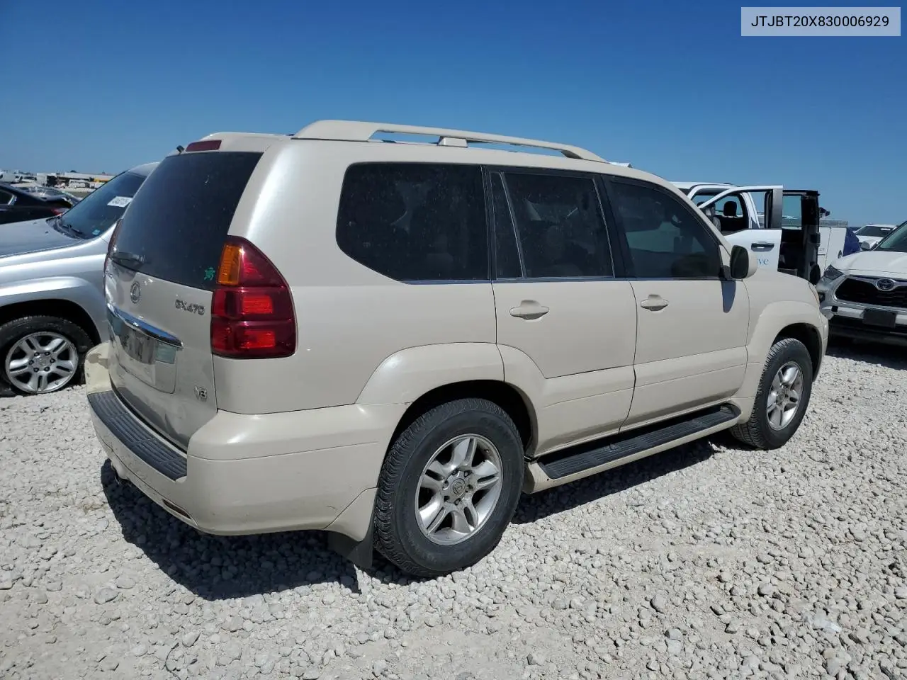 2003 Lexus Gx 470 VIN: JTJBT20X830006929 Lot: 47340915