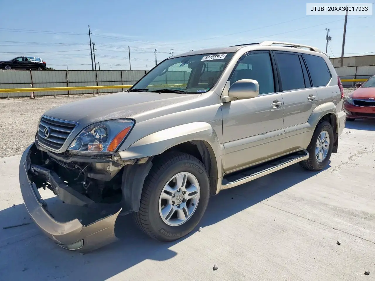 2003 Lexus Gx 470 VIN: JTJBT20XX30017933 Lot: 61458365