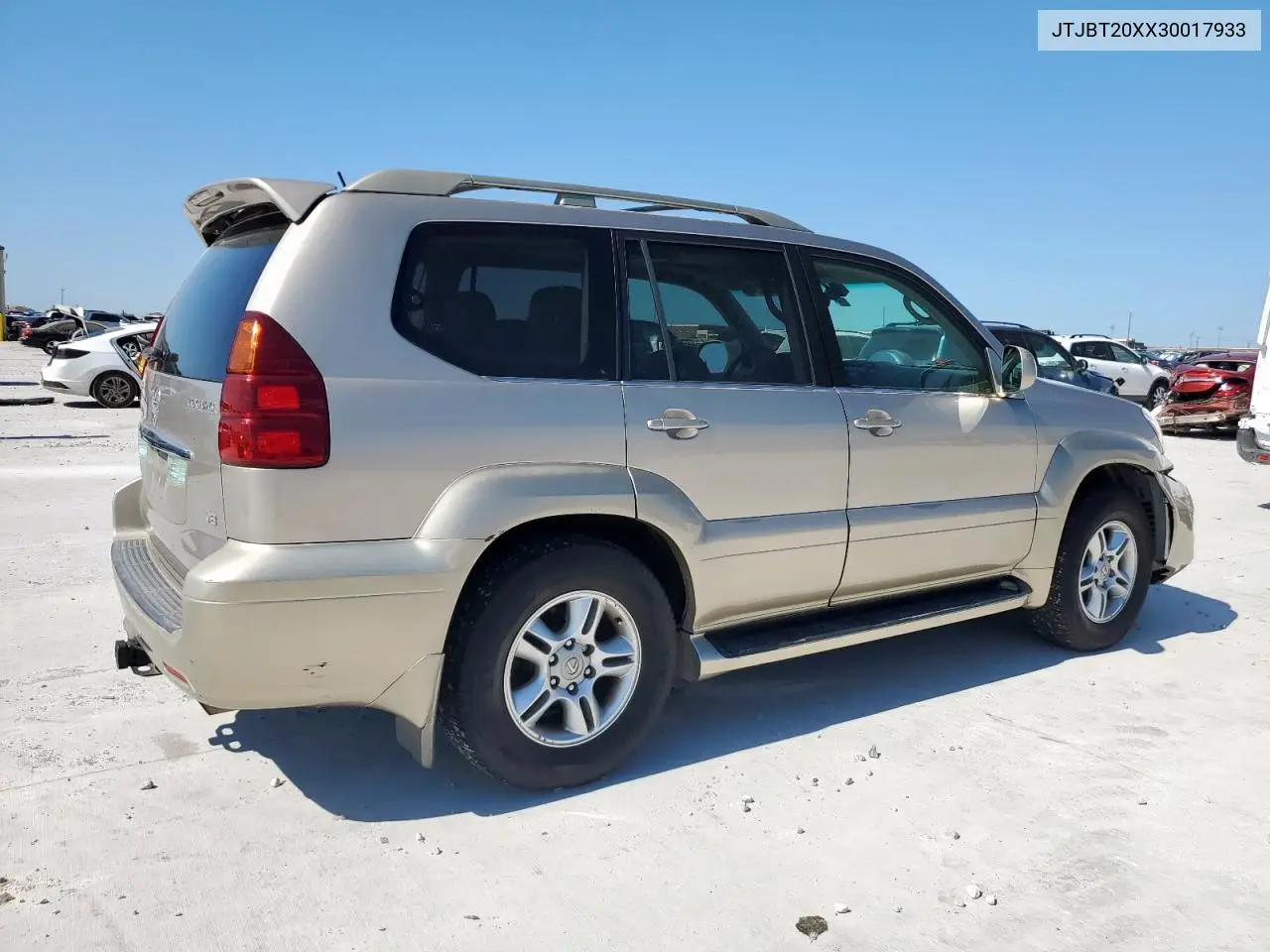 2003 Lexus Gx 470 VIN: JTJBT20XX30017933 Lot: 61458365