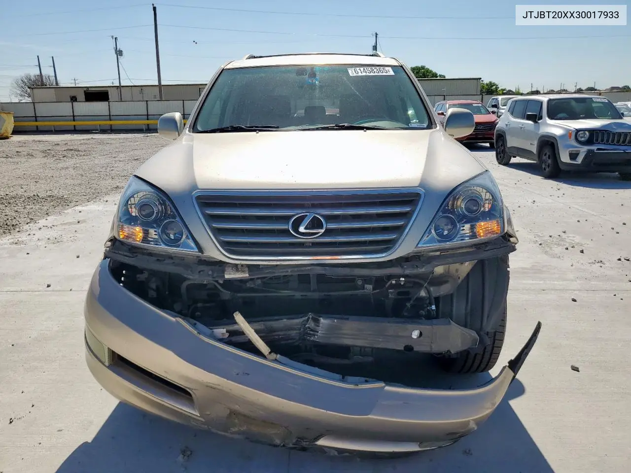 2003 Lexus Gx 470 VIN: JTJBT20XX30017933 Lot: 61458365