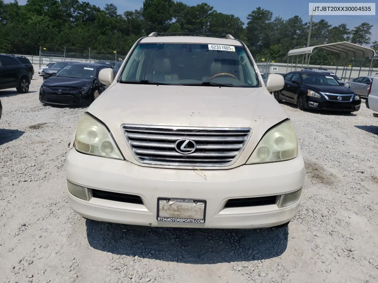 2003 Lexus Gx 470 VIN: JTJBT20XX30004535 Lot: 62351605