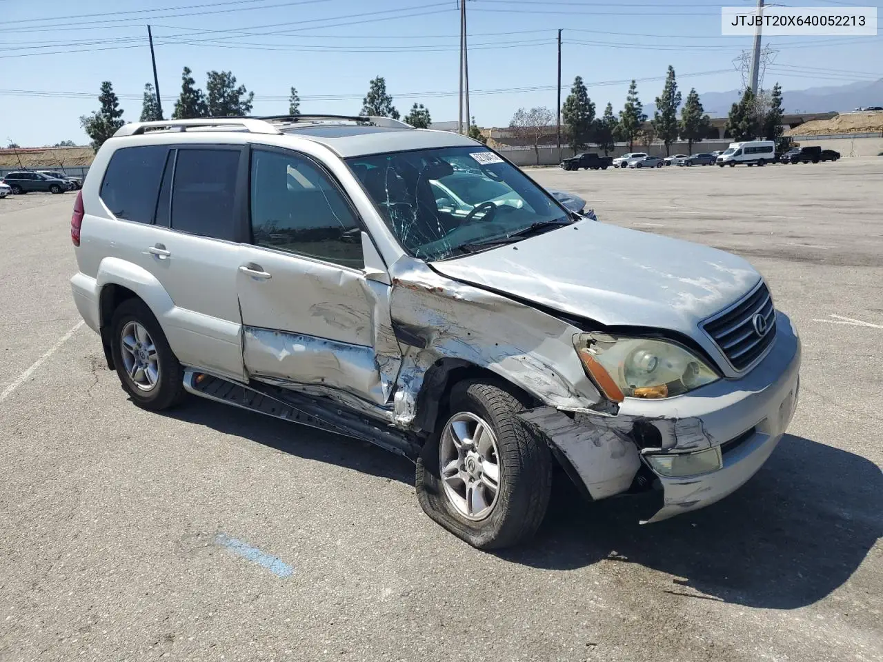 2004 Lexus Gx 470 VIN: JTJBT20X640052213 Lot: 52708415