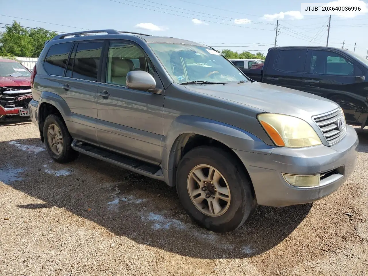 2004 Lexus Gx 470 VIN: JTJBT20X640036996 Lot: 52986205