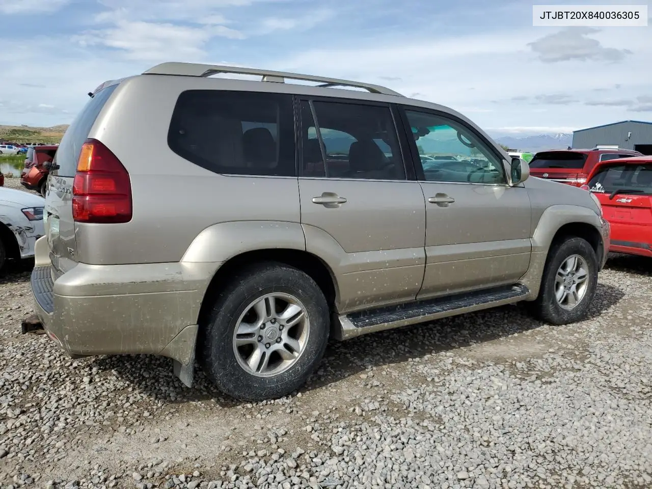 2004 Lexus Gx 470 VIN: JTJBT20X840036305 Lot: 56064085