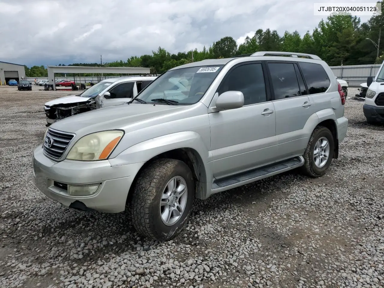 2004 Lexus Gx 470 VIN: JTJBT20X040051123 Lot: 56926705