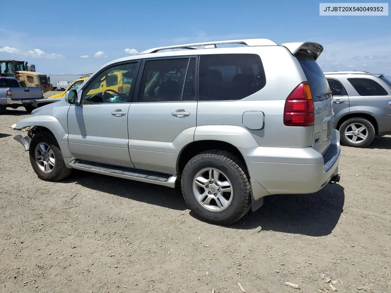 2004 Lexus Gx 470 VIN: JTJBT20X540049352 Lot: 57154725