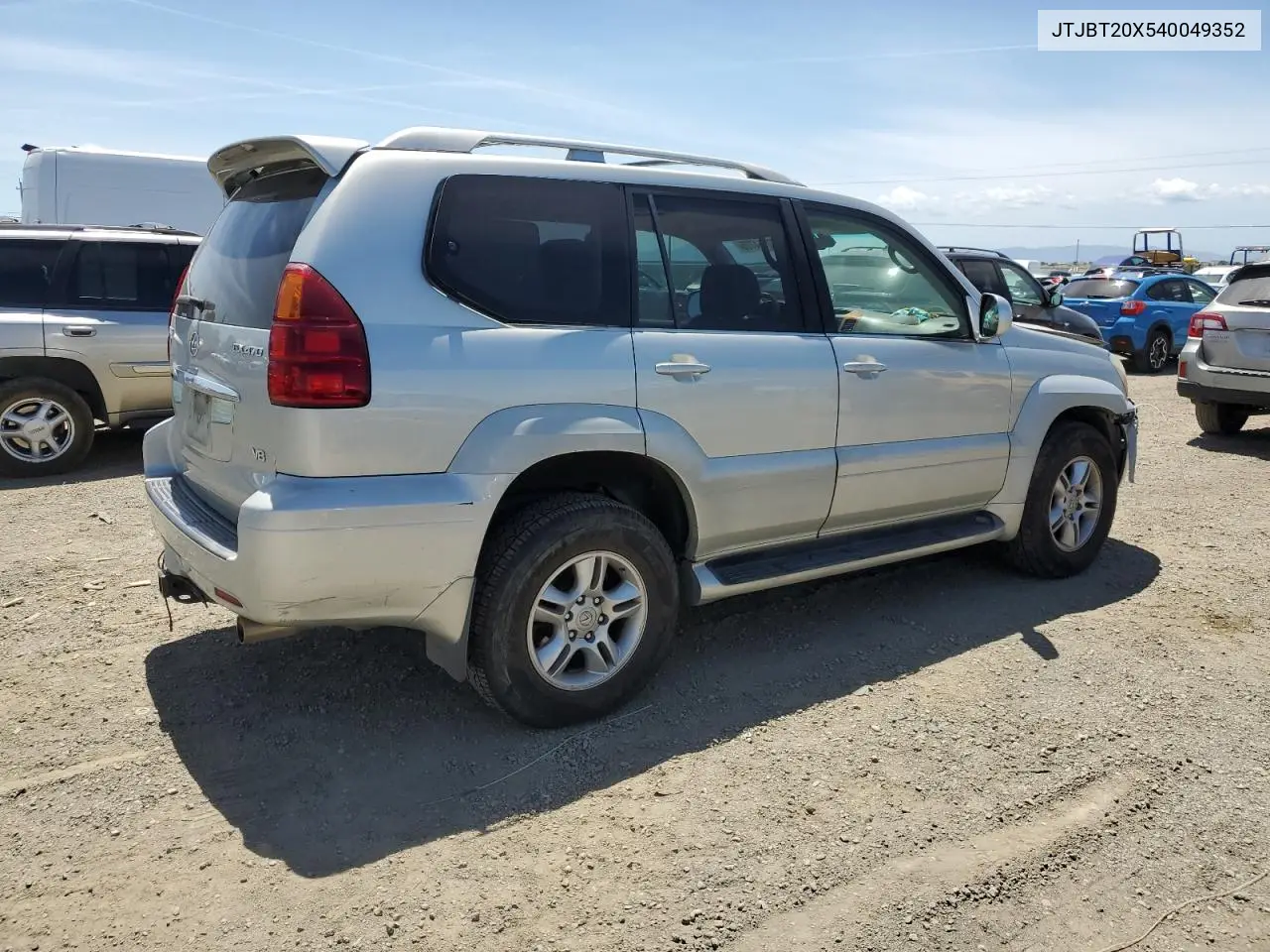 2004 Lexus Gx 470 VIN: JTJBT20X540049352 Lot: 57154725