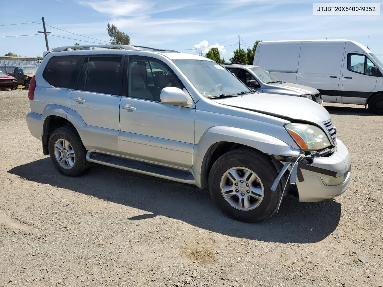 2004 Lexus Gx 470 VIN: JTJBT20X540049352 Lot: 57154725