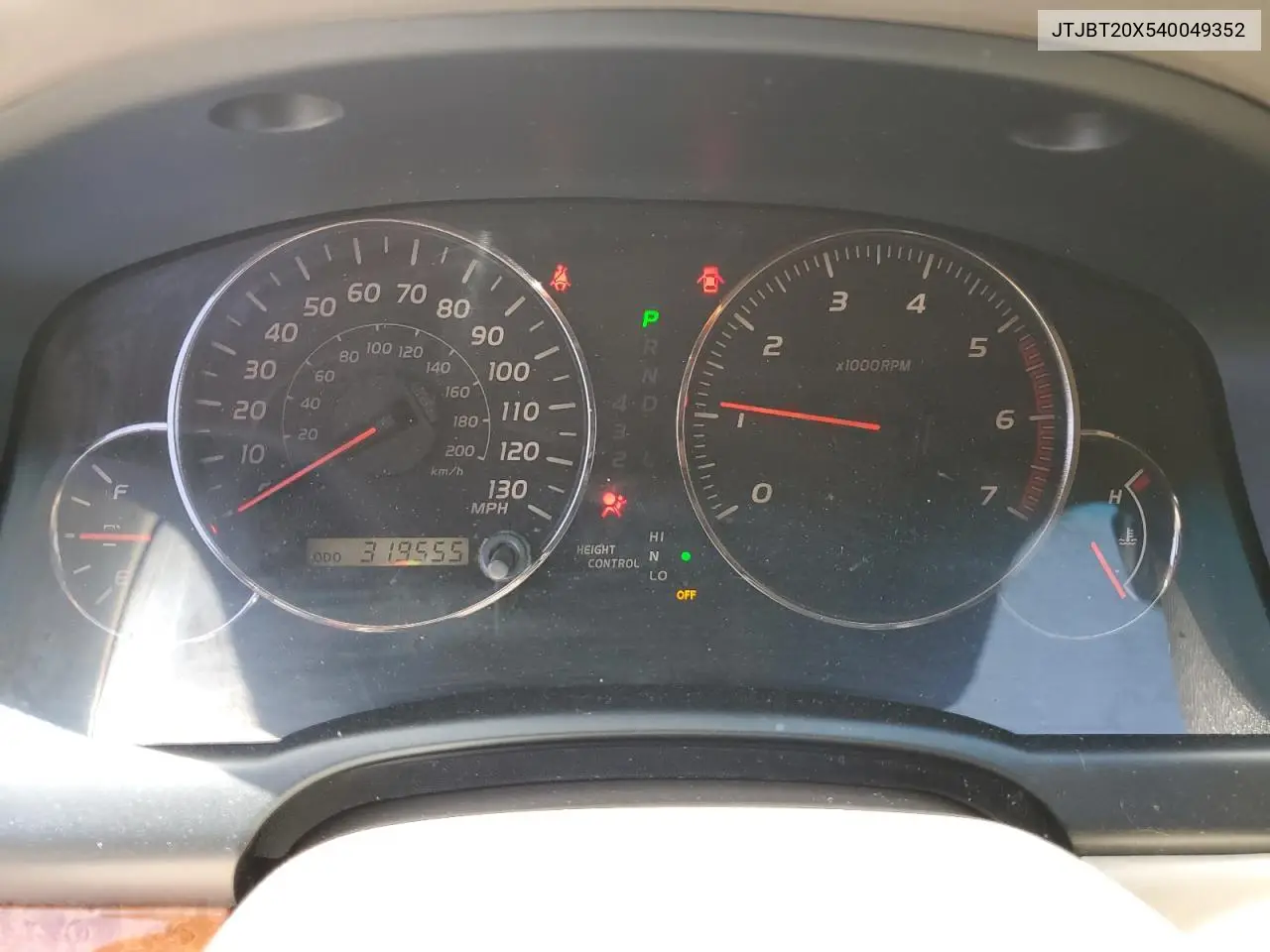 2004 Lexus Gx 470 VIN: JTJBT20X540049352 Lot: 57154725