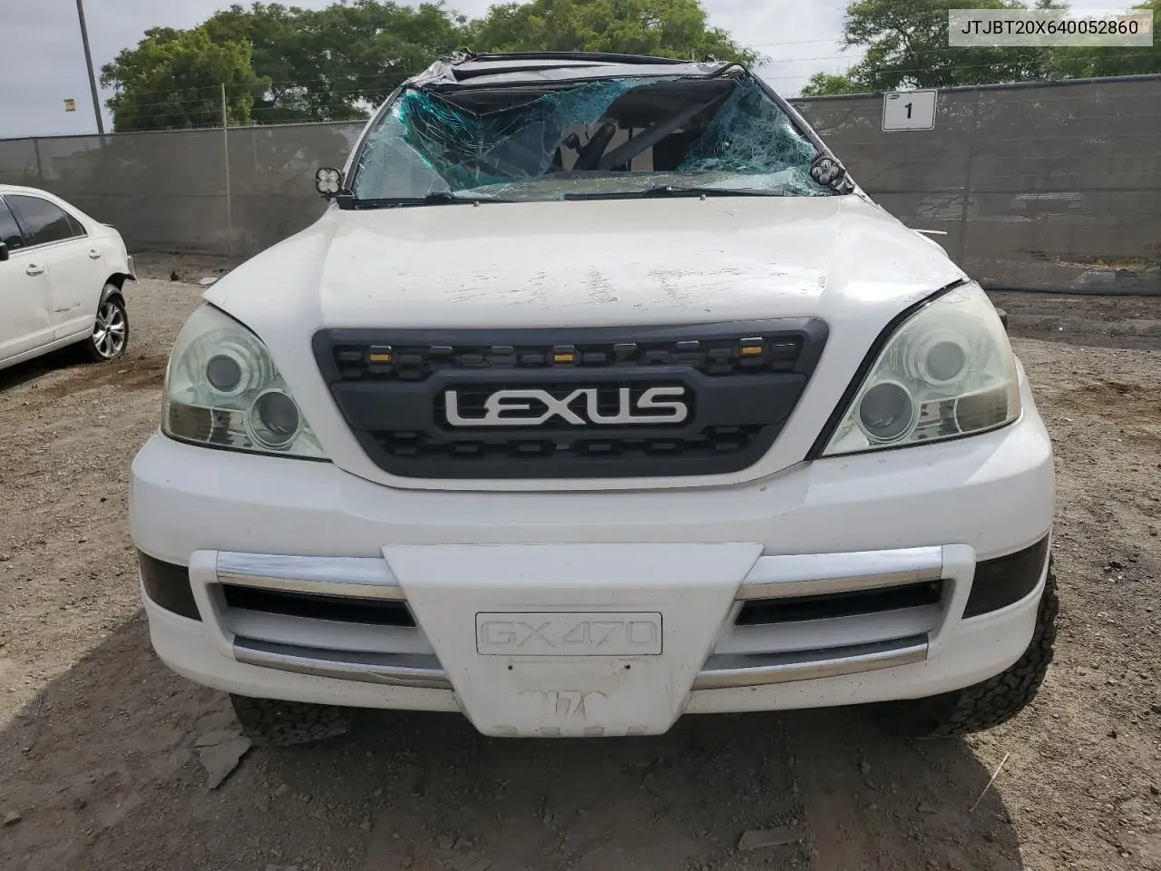2004 Lexus Gx 470 VIN: JTJBT20X640052860 Lot: 58258965