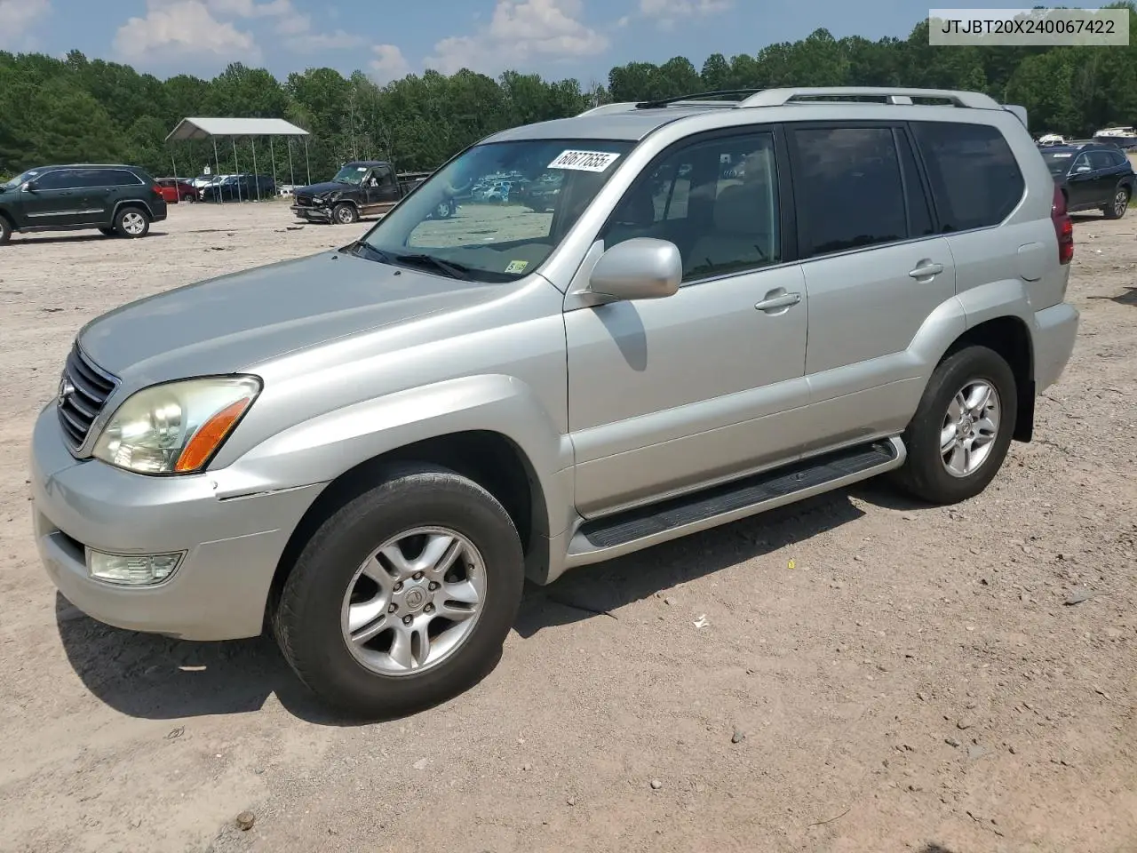 2004 Lexus Gx 470 VIN: JTJBT20X240067422 Lot: 60677655