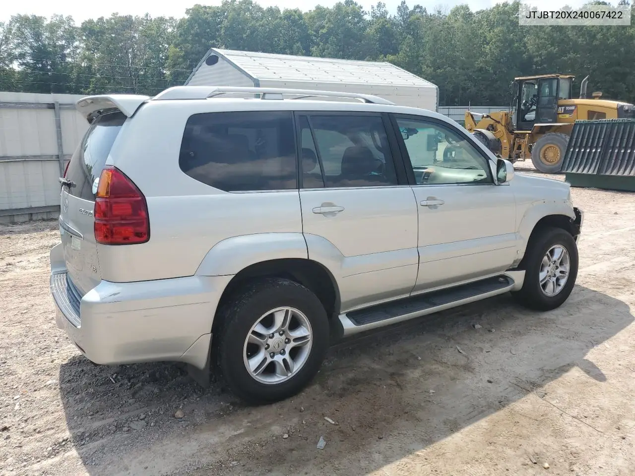 2004 Lexus Gx 470 VIN: JTJBT20X240067422 Lot: 60677655