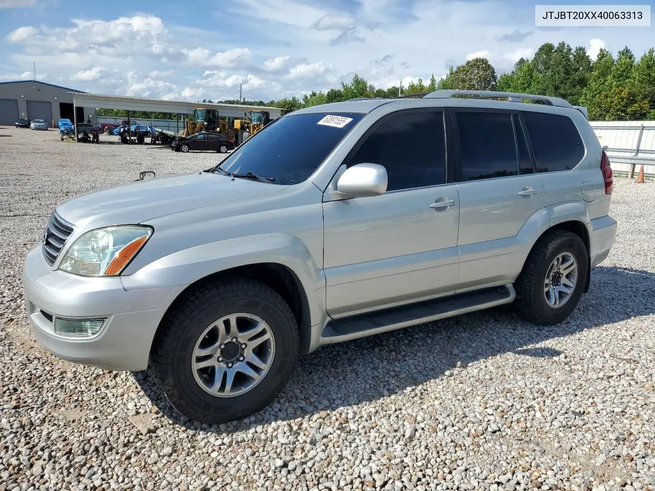 2004 Lexus Gx 470 VIN: JTJBT20XX40063313 Lot: 60891555
