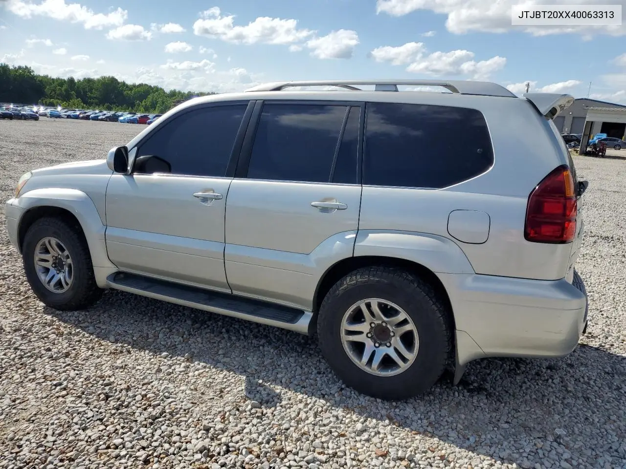 2004 Lexus Gx 470 VIN: JTJBT20XX40063313 Lot: 60891555