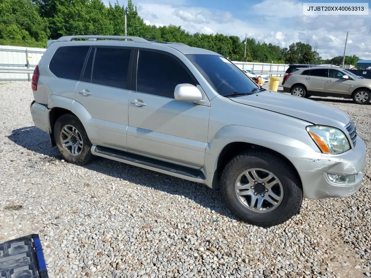 2004 Lexus Gx 470 VIN: JTJBT20XX40063313 Lot: 60891555