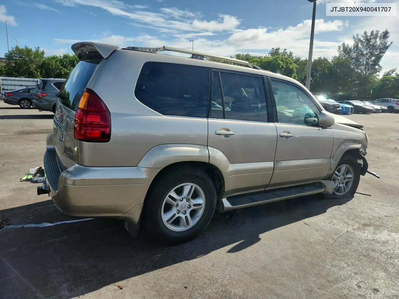 2004 Lexus Gx 470 VIN: JTJBT20X940041707 Lot: 62576355