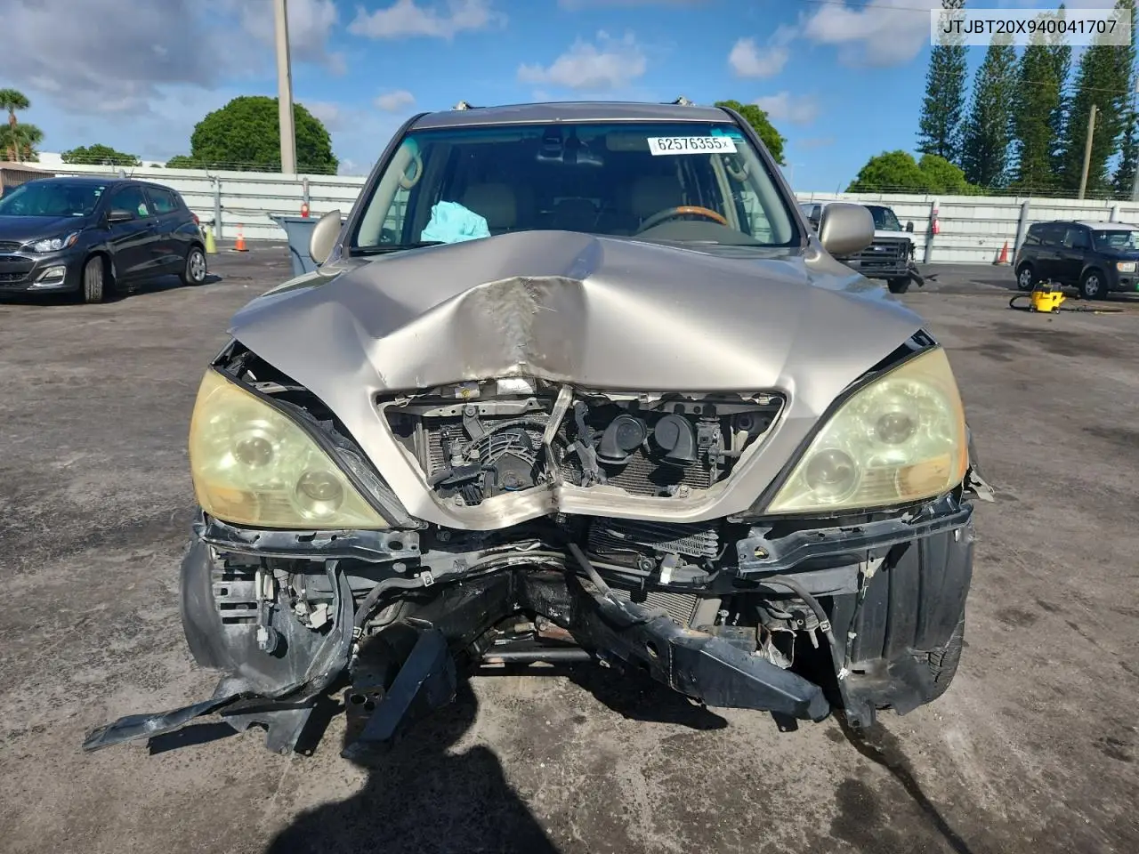 2004 Lexus Gx 470 VIN: JTJBT20X940041707 Lot: 62576355